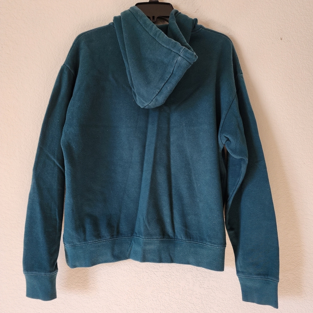 Zine Clothing Green Hoodie with Multicolor Stripes Size Small - Picture 5 of 6